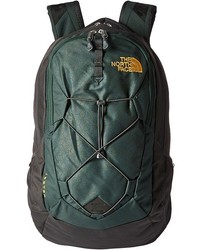 dark green north face backpack