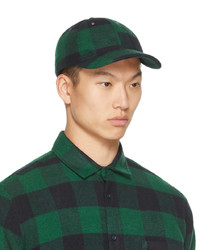 YMC Black Green Check Cap