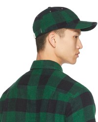 YMC Black Green Check Cap