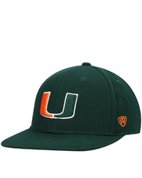 Top of the World Green Miami Hurricanes Team Color Fitted Hat