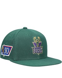 Mitchell & Ness Green Milwaukee Bucks 50th Anniversary Snapback Hat At Nordstrom