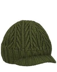 Columbia Sportswear Knit Visor Beanie Hat Surplus Green