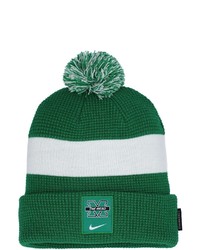 Nike Kelly Greenwhite Marshall Thundering Herd Sideline Team Cuffed Knit Hat With Pom At Nordstrom