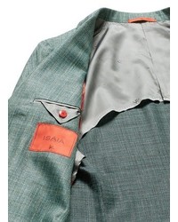 Isaia Cortina Wool Silk Linen Hopsack Blazer