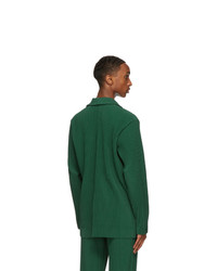 Homme Plissé Issey Miyake Green Tailored Pleats Blazer