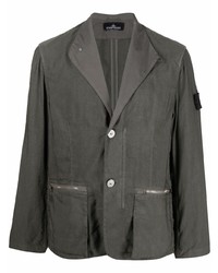 Stone Island Shadow Project Linen Blend Single Breasted Jacket