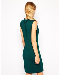 Asos Collection Sleeveless Midi Dress In Rib With High Neck