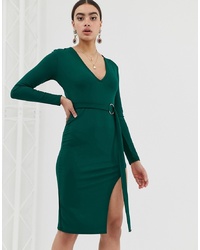 In The Style Plunge Midi Dress