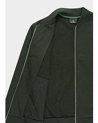 Paul Smith Dark Green Organic Loopback Cotton Bomber Jacket
