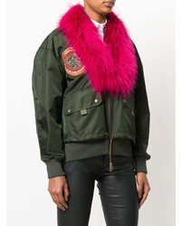Mr & Mrs Italy Detachable Collar Bomber Jacket