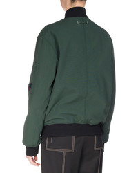 Proenza Schouler Oversized Bomber Jacket With Patches Forest