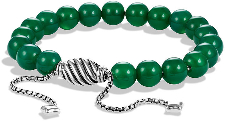DAVID YURMAN Women's Green Onyx Spiritual Bead Bracelet $395 NEW 