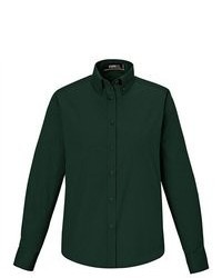 North End Core 365 Operate Forest Green Long Sleeve Twill Button Down Shirt Blouse
