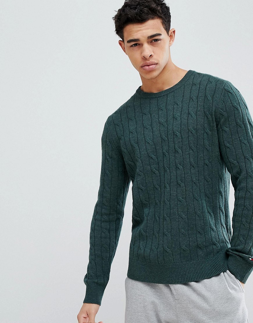tommy hilfiger cable knit sweater mens