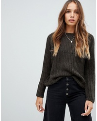 Only Cable Knit Jumper With Shoulder Detail