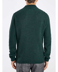 Topman Green Cable Knit Sweater
