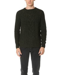 Alex Mill Wool Donegal Cable Crew Sweater