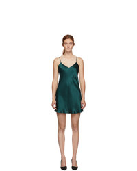 Simone Perele Green Silk Dream Slip Dress