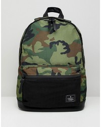 ASOS DESIGN Backpack In Khaki Camo