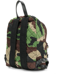 Moschino Camouflage Logo Plaque Backpack