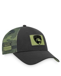 FANATICS Branded Blackcamo Florida Panthers Military Appreciation Adjustable Hat At Nordstrom