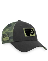 FANATICS Branded Blackcamo Philadelphia Flyers Military Appreciation Adjustable Hat