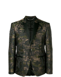 Philipp Plein Camouflage Brocade Blazer