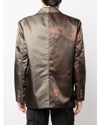 Feng Chen Wang Camouflage Print Single Breasted Blazer