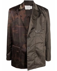 Feng Chen Wang Camouflage Print Single Breasted Blazer