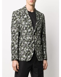 Fendi Motif Print Camouflage Blazer