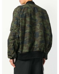 Unravel Project Camouflage Print Bomber Jacket