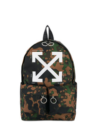 Dark Green Camouflage Canvas Backpack