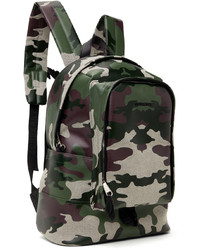 Burberry Green Camo Canvas Backpack