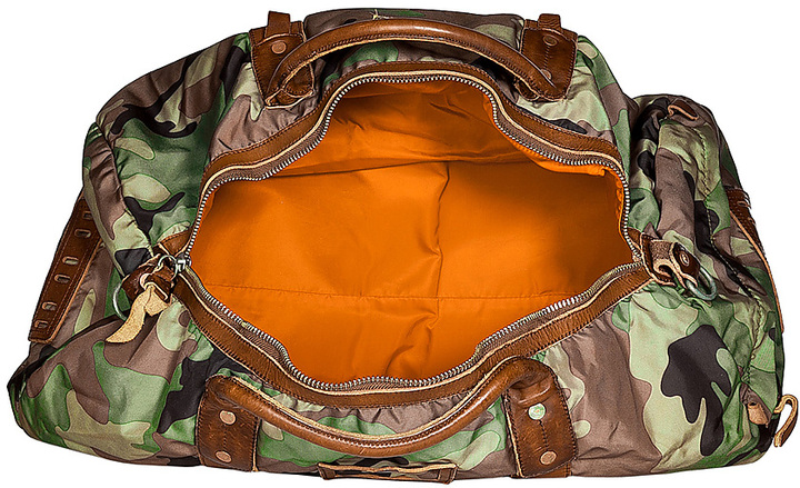 Polo Ralph Lauren Camouflage Leather Duffel Bag in Gray for Men