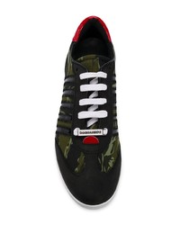 DSQUARED2 Camouflage Print New Runner Sneakers