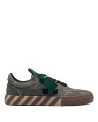 Off-White Low Vulcanized Camouflage Print Sneakers