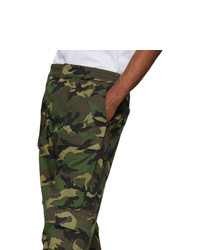 Juun.J Khaki Camouflage Cargo Pants