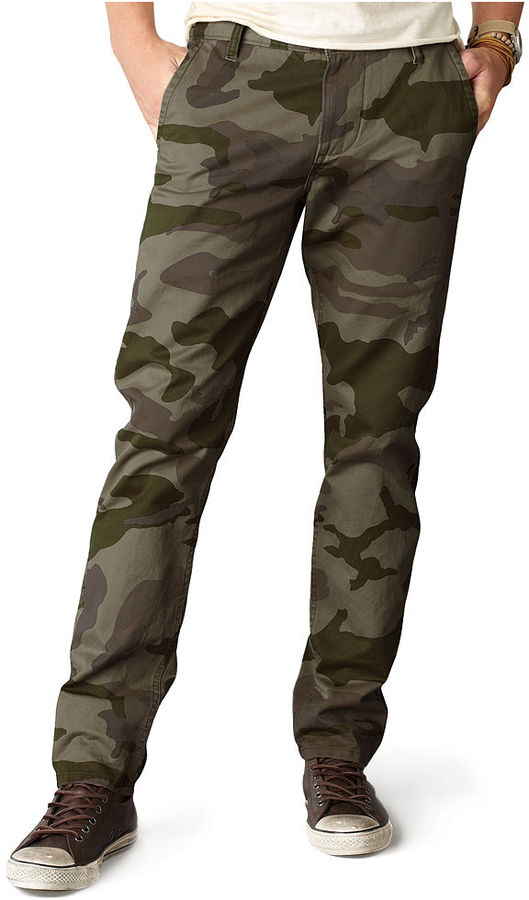 Dockers Slim Fit Tapered Alpha Khaki Camo Pants Green Mens 32X30 New