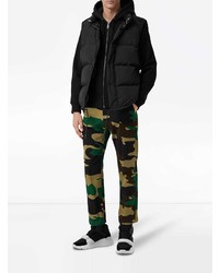 Burberry Slim Fit Camouflage Print Cotton Chinos