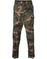 Valentino Camouflage Straight Leg Trousers