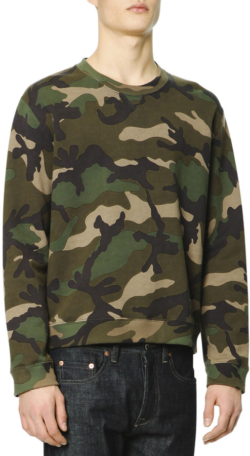 green camo sweatshirt