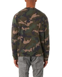 Valentino Camouflage Print Sweatshirt