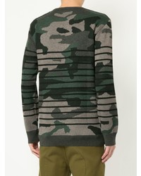 Loveless Camouflage Striped Sweater
