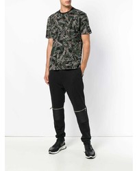 Les Hommes Urban Camouflage Patterned T Shirt