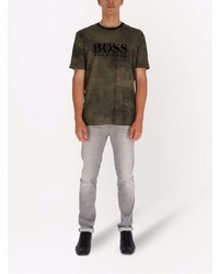 BOSS HUGO BOSS Camouflage Print Cotton T Shirt