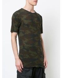Unravel Project Crew Neck Camouflage T Shirt
