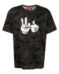 Mostly Heard Rarely Seen 8-Bit Graphic Camouflage Print T Shirt