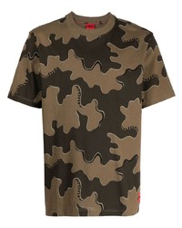 Hugo Logo Patch Camouflage T Shirt