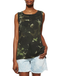 Current/Elliott The Muscle Tee Army Green Watercolor