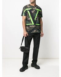 Valentino Vlogo Camouflage Print T Shirt